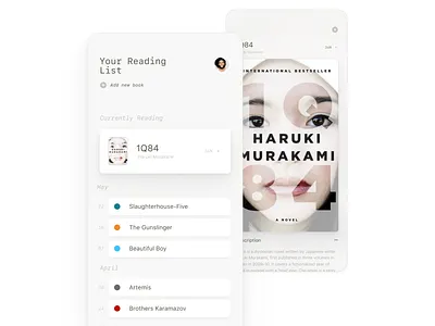 Your Reading List app app design art direction book list branding design layout reading app reading list uiux