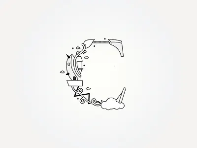 C 2d 3d abstract artwork conceptual art illustration illustrator logo typography vector