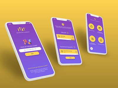 Apartment Assistant branding design illustration interaction design mobile mobile app mobile app design product design ui ux vector visual design wireframes