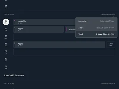 Slate UI clean dark mode dropdown flat interface ui