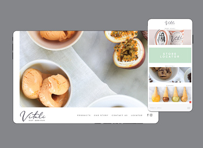 Vitali Website Design branding graphic design ice cream ice cream logo ui ui ux uiux vegan visual identity website design website designer