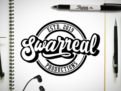 Swarreal Productions Logo baseball script logo bold cursive logo bold script logo branding branding and identity branding concept branding design cursive logo design graffiti logo graffitti illustration logo minimal logo modern logo sketch logo surreal logo swarreal logo typography logo vector