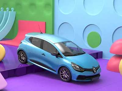 Renault Clio #1 c4d car cinema4d illustration render