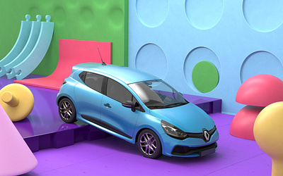 Renault Clio #1 c4d car cinema4d illustration render