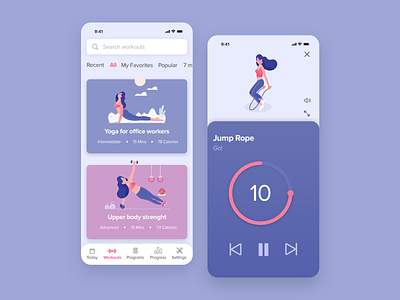 Daily UI 041 - Workout Tracker app design app ui app ui design daily ui daily ui 041 daily ui challenge dailyui dailyuichallenge design fitness fitness app minimalistic ui ui ux ui design uxui workout tracker