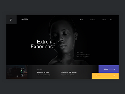 Official website of camera brand design icon ux web