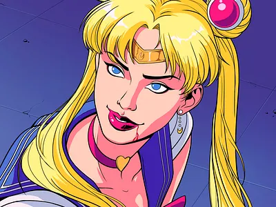 Sailor Moon redraw 80s 90s anime artdirection challenge character design comics design future funk illustration moon panama sailor sailor moon sailormoon