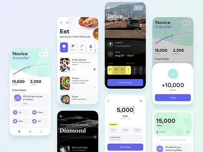 Airline Loyalty Mobile App airline app app app design interface ios app iphone iphone app mobile app mobile app design travel app ui ui design ui ux user experience user inteface ux ux design ux ui