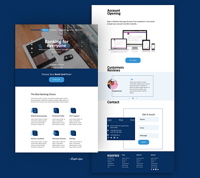 Bank landing page banking landing page design uidesign