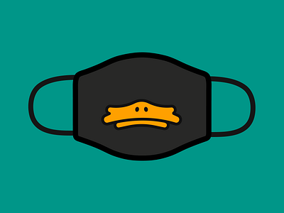 Duck Face - Design for Good Face Mask aqua awesome merch black coronavirus covid design for good duck duck face duckface face mask mask orange playoff