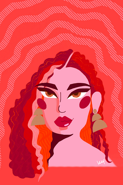 Portrait LC ROSANGE art artwork design illustration texture
