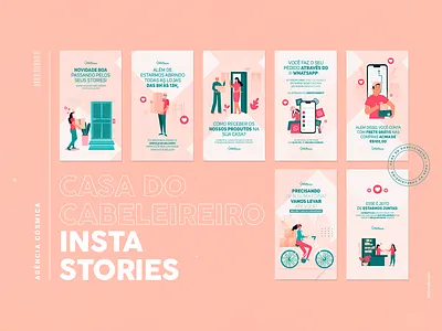 Social Media: Casa do Cabeleireiro agencia cosmica design henriqdesigner social media