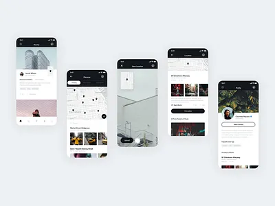 Sights iOS Design animaton app black camera clean dark ui design design system figma ios maps minimal monochromatic photography product design typography ui ui design ux ux design
