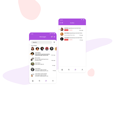 Mobile Chat UI design mobile