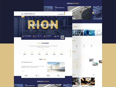 Heavy industry web design Crushing equipment field branding colors design fonts format grid system illustration industry marketing typesetting ui web design website