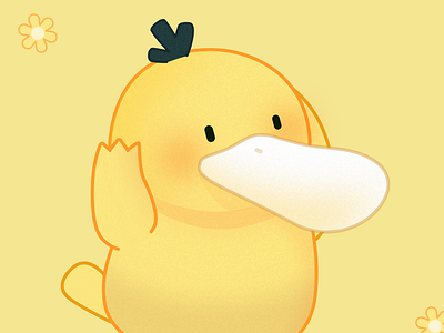 Psyduck illustration 插图