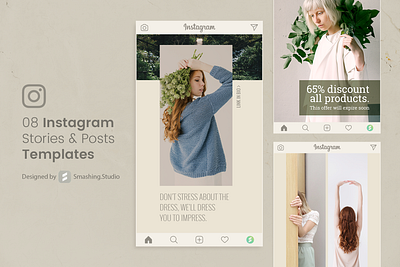 08 Instagram Stories & Posts Templates design instagram post socialmedia story templates