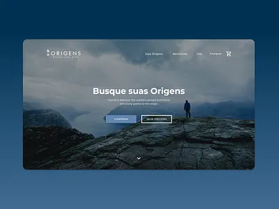 Home Page - Origens design minimal ui ux web