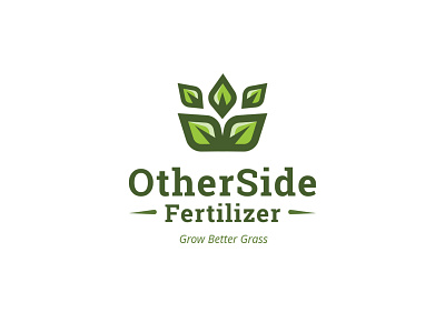 OtherSide Fertilizer earth fertilizer grass growth illustration logo logo design logodesign logotype plants world