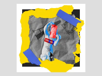 Collage 1 adobe adobe photoshop blue collage collage art collage maker craft design paper photoshop scotch statue yellow