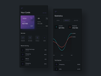 Finance App - Nuemorphic app design card creditcard debit card expense finance graph income mobile ui money neumorphic neumorphism savings ui ui design