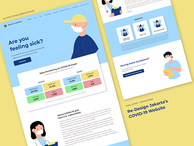 Daily UI 003 :: Landing Page — Re-Design Jakarta COVID19 Website corona coronavirus covid covid19 dailyui dailyuichallenge design jakarta landingpage redesign ui uidesign uiux userinterface uxui web webdesign website