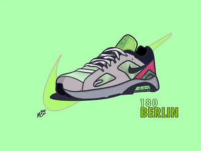 Air Max 180 Berlin color colorful colorful art doodle doodles drawing drawings hypebeast illustration illustrator nike nike air max sneakers