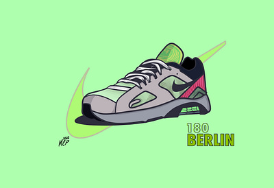 Air Max 180 Berlin color colorful colorful art doodle doodles drawing drawings hypebeast illustration illustrator nike nike air max sneakers