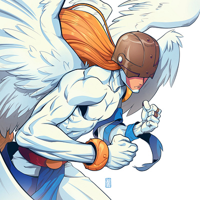 Angemon angemon anime art character design comic comic book comics digimon drawing illustration manga