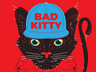 BAD KITTY animal bestial cat cool illustration kitty