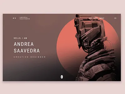 Robotic Illustration Landing Page dailyui dailyui 003 design illustration photoshop robot ui web webdesign website