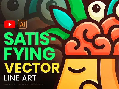 Satisfying Vector Line Art adobe adobe illustrator character design drawing dribbble illustration line lineart logo mascot satisfying vector