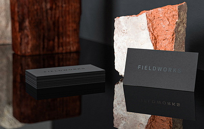 Fieldworks 3d art 3d render art direction branding business cards identity logo set design set direction