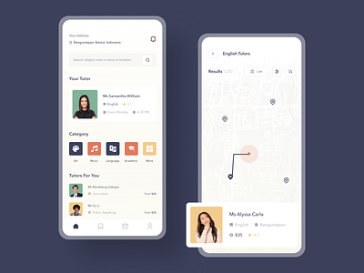 Tutor Finder App clean education education app mobile app mobile app design teacher tutor tutor finder ui uidesign uidesigner uiux uiuxdesign uiuxdesigner userinterface