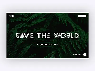Save the World creative design designer eco ecology homepage landing modern save savetheworld template ui ui kit ux world