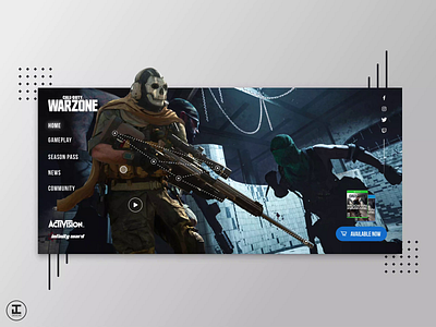 Call of Duty Warzone Design Concept after effects battle royale call of duty call of duty modern warfare call of duty warzone design design inspiration game art game design gamer gaming gaming website photoshop sketch ui ui trends ux ux trends videogames warzone