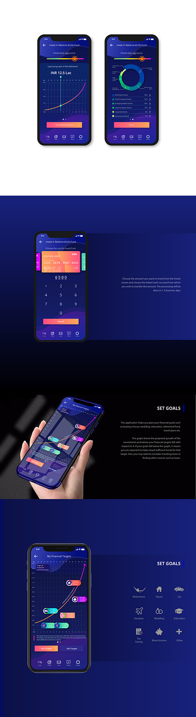 Investment app design app graphic design illustration interaction animation interaction design interactiondesign mobile ui ux web