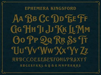 Ephemera Kingsford Font font handlettering lettering logo texture typeface typography vintage