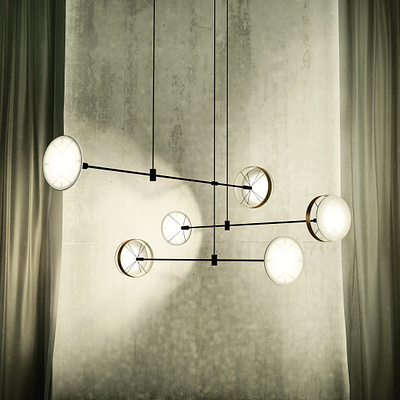 Modular Lamp 3dsmax branding design