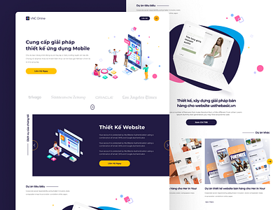 VNC Online Digital Agency - Landingpage agency website branding design digital ecommerce illustration landingpage ui ux web