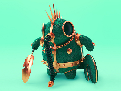 Animal dominators V.1 05 3d c4d cartoon chameleon character character design cinema4d illustration octane render