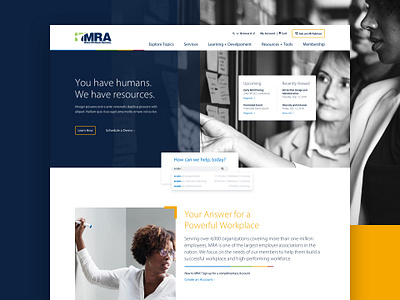 MRA Look & Feel Concept b2b drupal human resources saas ui web