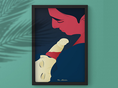 A caring Mother boy illustration breast feeding character illustration custom portraits design flat illustration girl illustration happy illustration illustration mother gift mother illustration mother love night illustration portrait the chillustrators