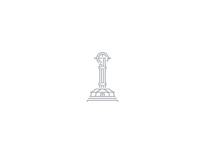 Landmark Illustration - Equator Monument at West Kalimantan building building icon equator monument google design illustration indonesia landmark line art monument outline icon statue vector illustration