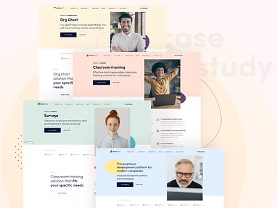 HCM Deck Redesign - Case study blob shape case study flat design homepage pastel pastel colors pastell photo process redesign ux web design website