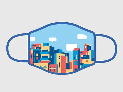 Safe City cool dress dress code hurca illustration mask mask design social distancing stay at home stay safe style wow