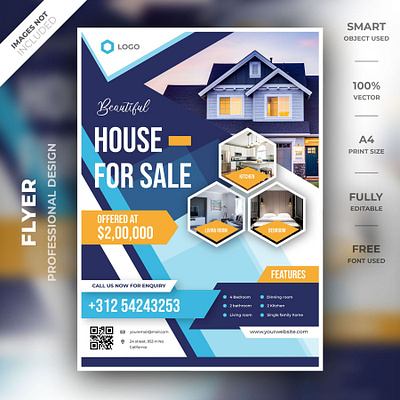 Real estate flyer a4 brand creative flyer flyer flyer design flyer psd flyer template high resolution identity modern property real estate real estate flyer smart object