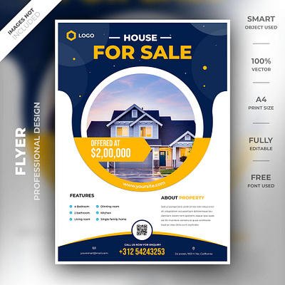 Real estate flyer design a4 brand creative flyer flyer flyer design flyer psd flyer template high resolution identity modern property real estate real estate flyer smart object