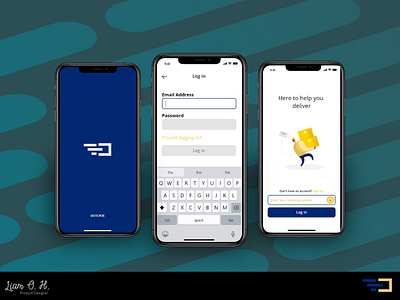 Quickie Express App Screen app design illustration minimal ui ux