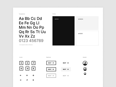 UI style guide branding minimalist simple styleguide ui